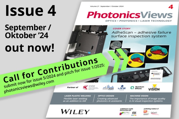PhotonicsViews 4/2024 is out (Source: Wiley)