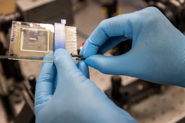 The new device amplifies and converts near infrared light into visible light...