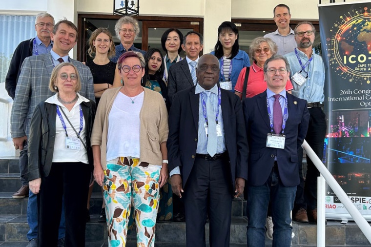 Some members of the previous and new ICO bureau (l–r, back row) Gilles...