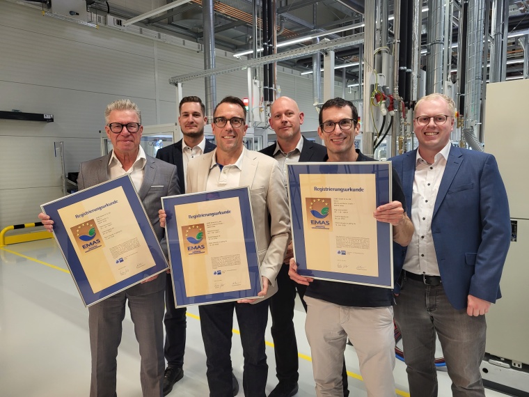 Three EMAS certificates for the three Jumo plants in Fulda: Chamber of Industry...
