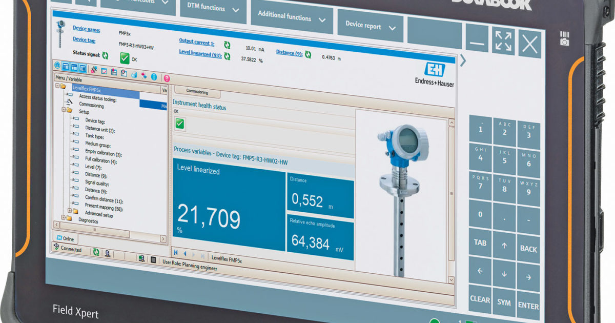 Die Bediensoftware des Field Xperts liefert detaillierte Informationen über die installierte Basis.