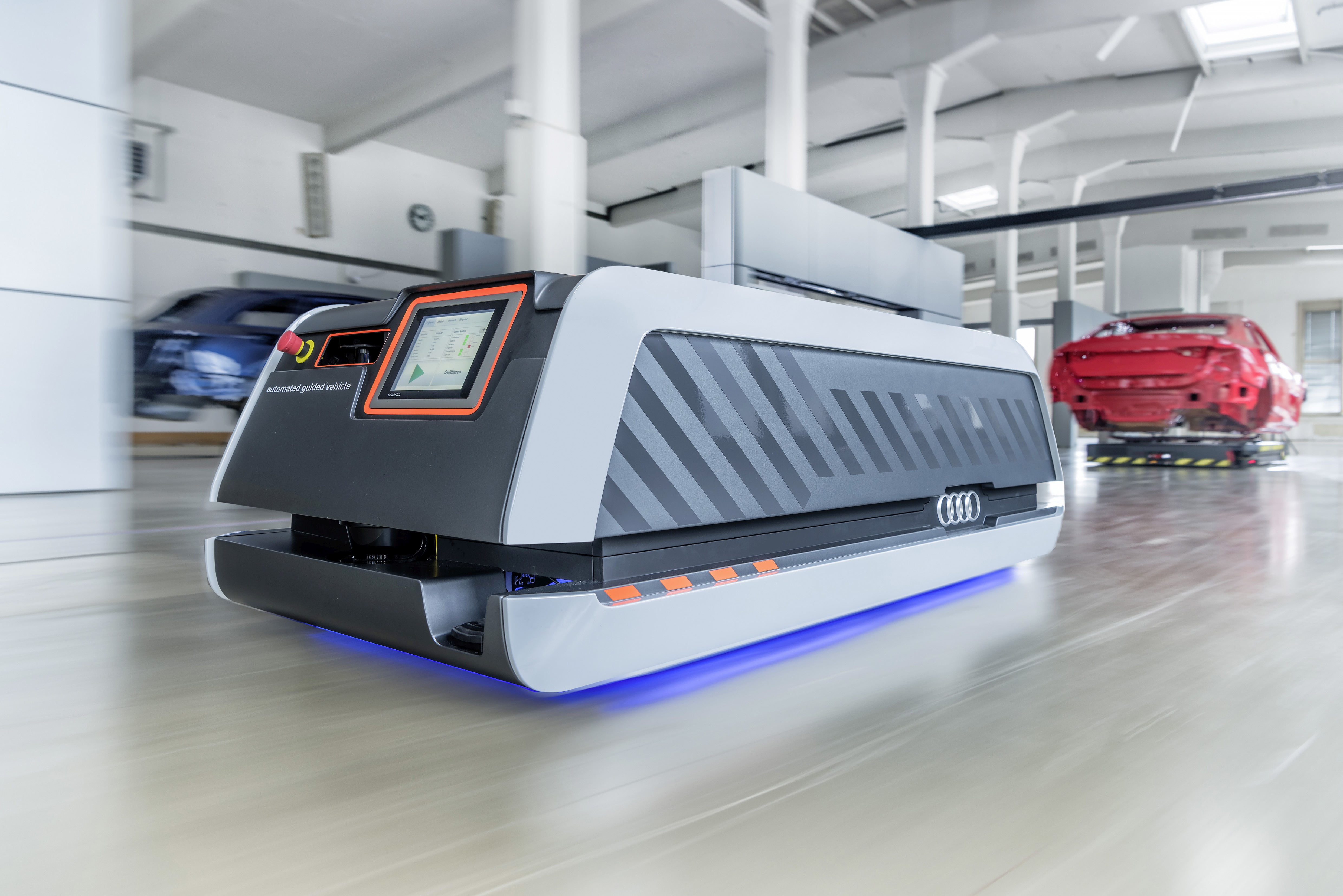 Automated Guided Vehicles (AGVs) oder Automated Mobile Robots (AMRs) sind nur einige der Anwendungen, die derzeit bei Audi im Zusammenhang mit 5G untersucht werden.