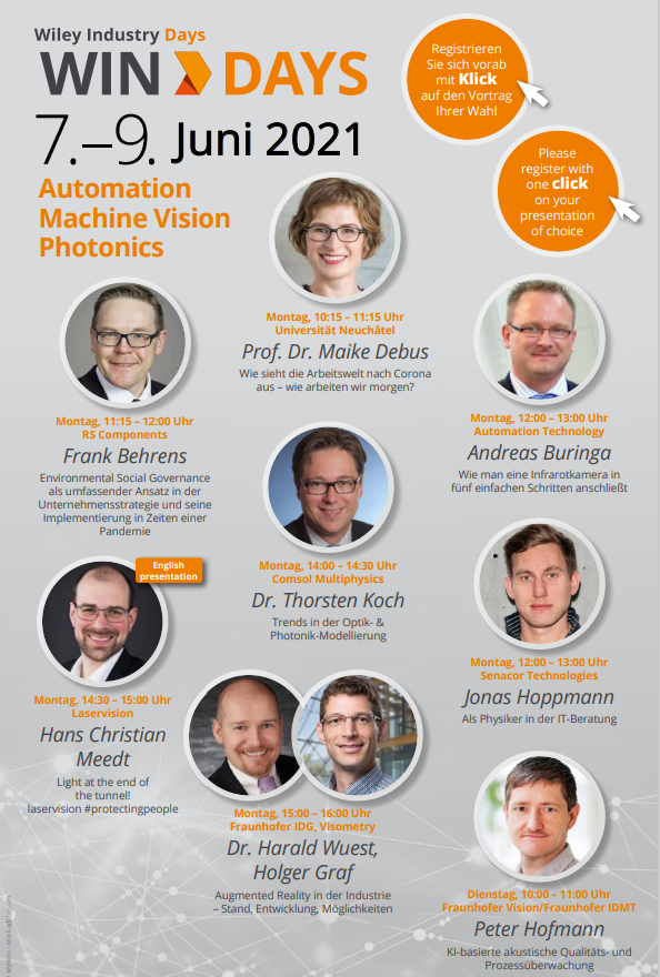Das Konferenzprogramm für den Bereich Automation, Machine Vision und Photonics ist jetzt live!